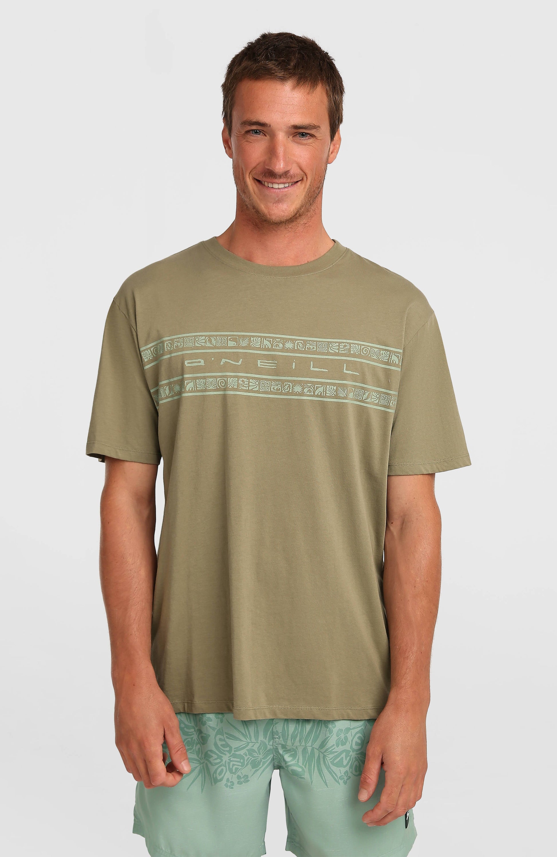 O’Neill Flower Stripe T-Shirt Men Avery Fern
