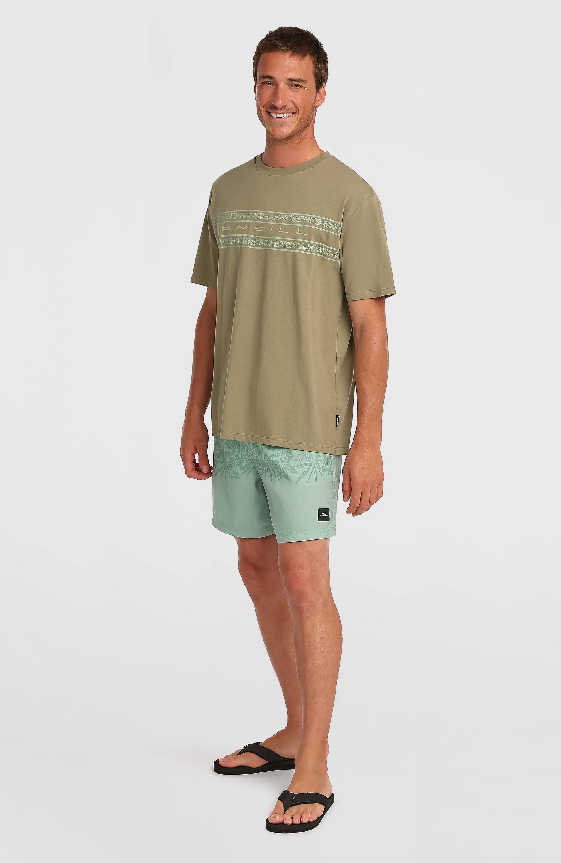 O’Neill Flower Stripe T-Shirt Men Avery Fern