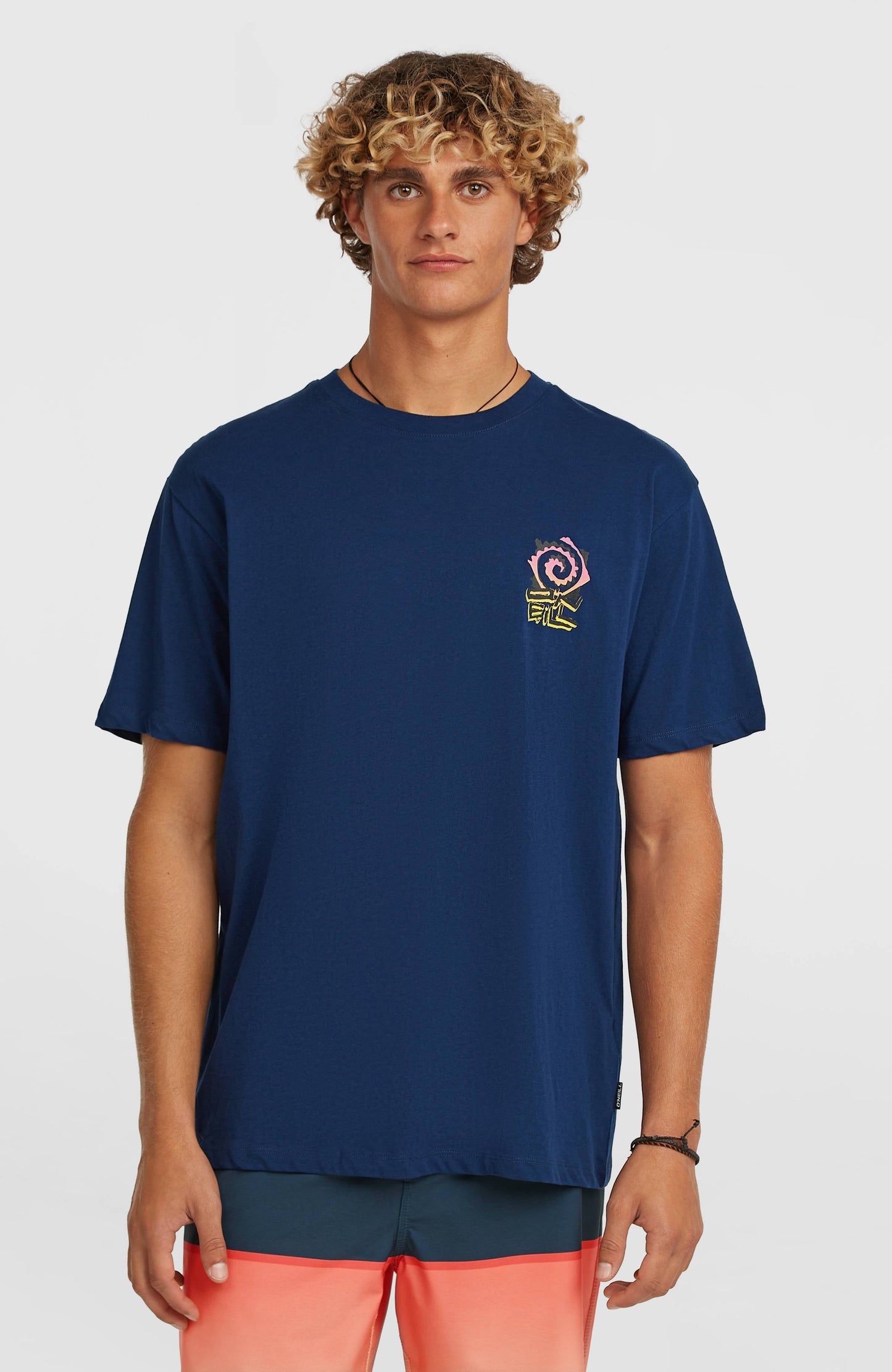 Chest Print T-Shirt Men English Evening
