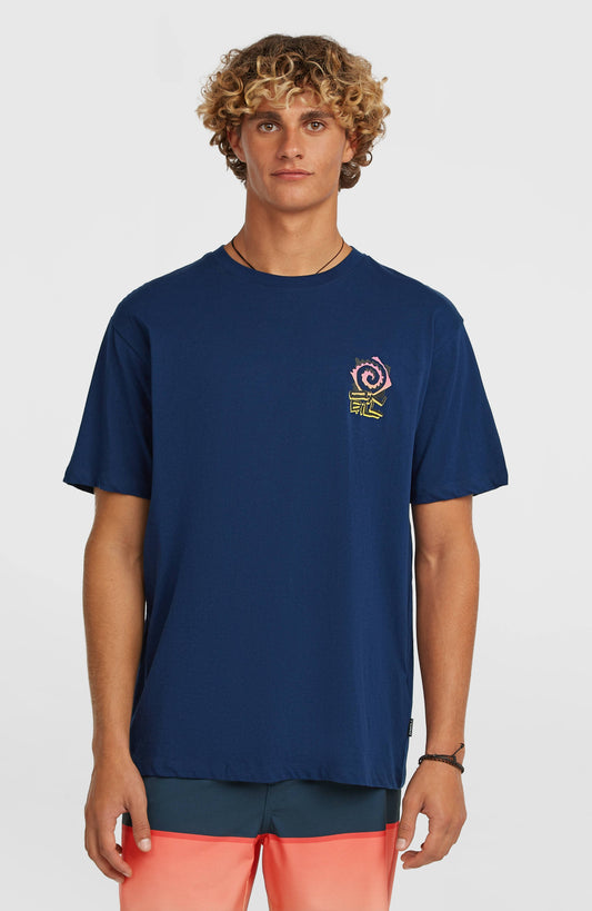 Chest Print T-Shirt Men English Evening