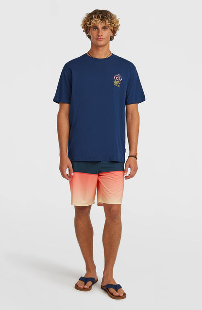 Chest Print T-Shirt Men English Evening
