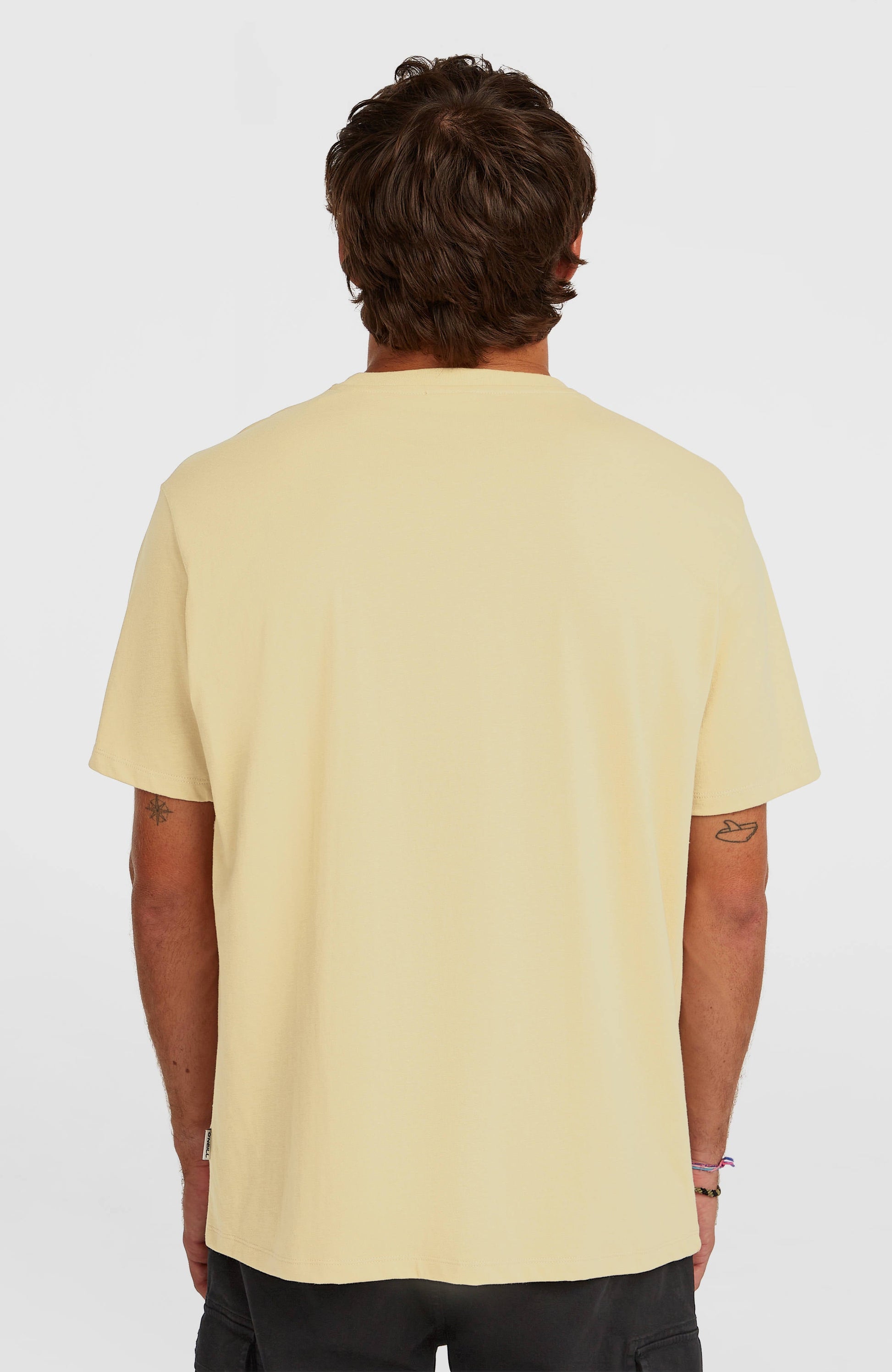 Melange Chest Print T-Shirt Men Cocoa Sand