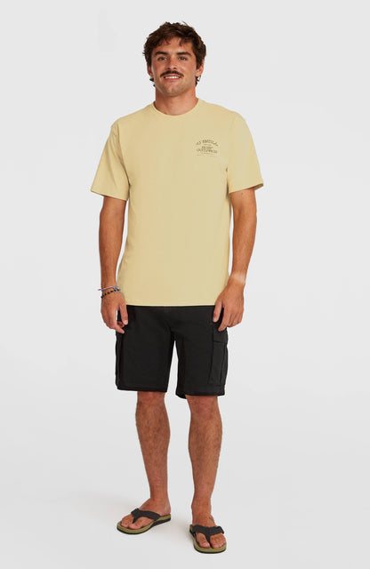 Melange Chest Print T-Shirt Men Cocoa Sand