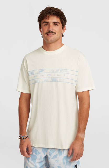 O’Neill Flower Stripe T-Shirt Men Snow White