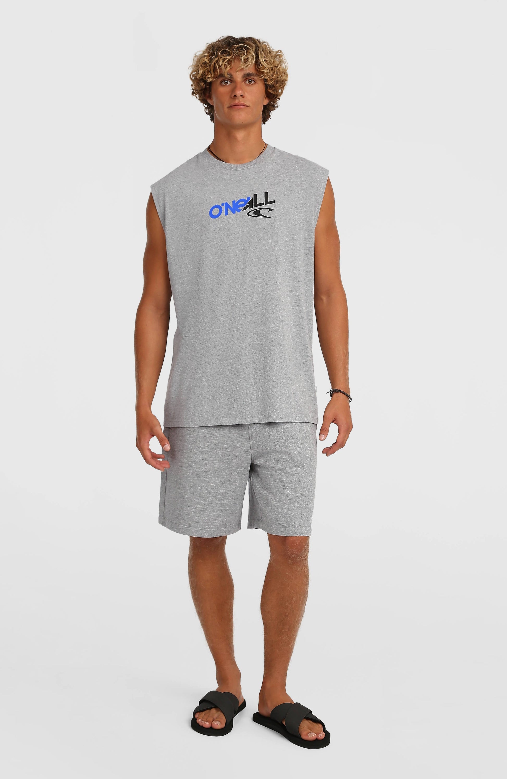 Essentials 90s Graphic Tank Top Men Silver Melee
