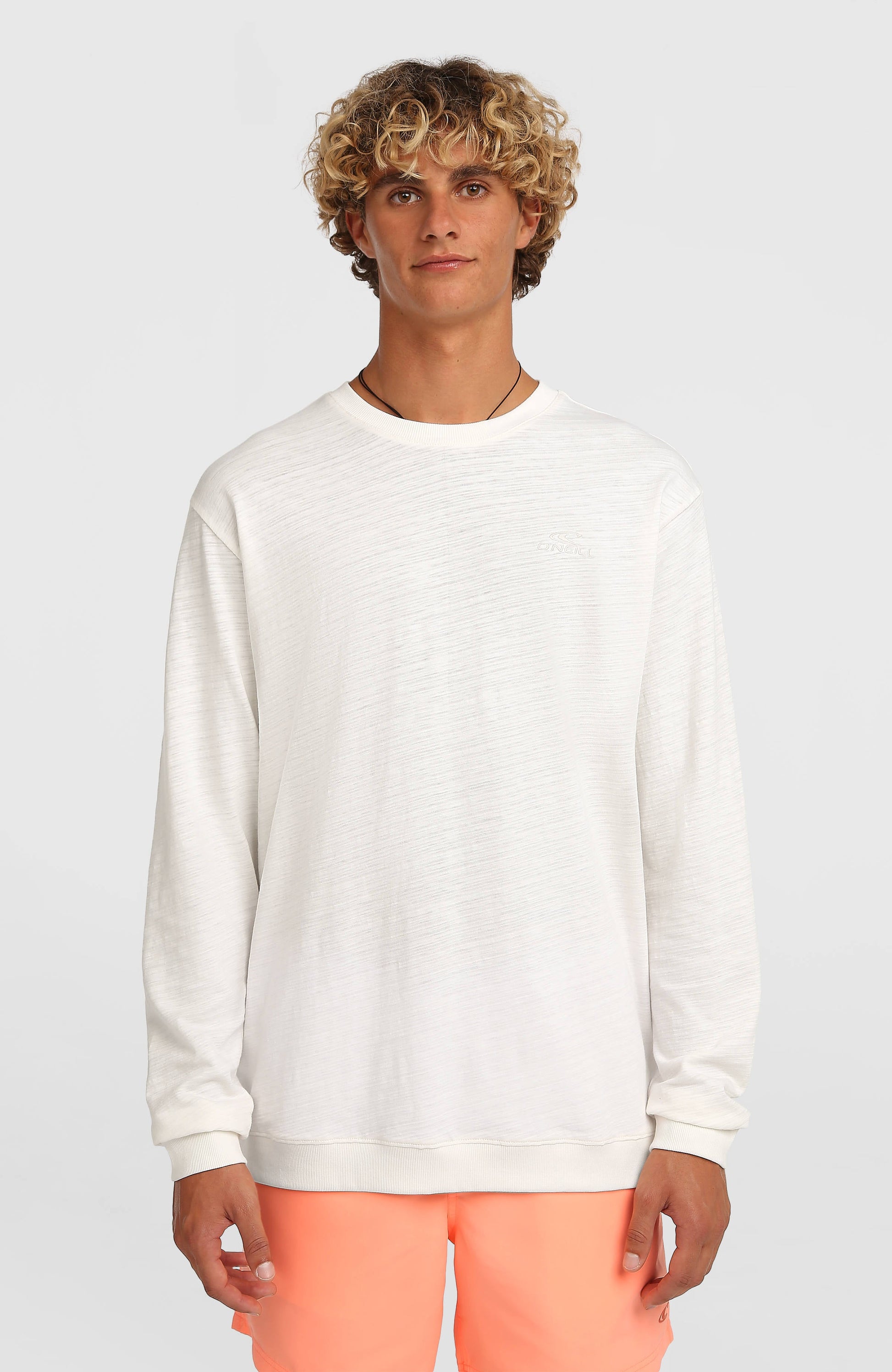O'Neill Slub Long-Sleeve T-Shirt Men Snow White
