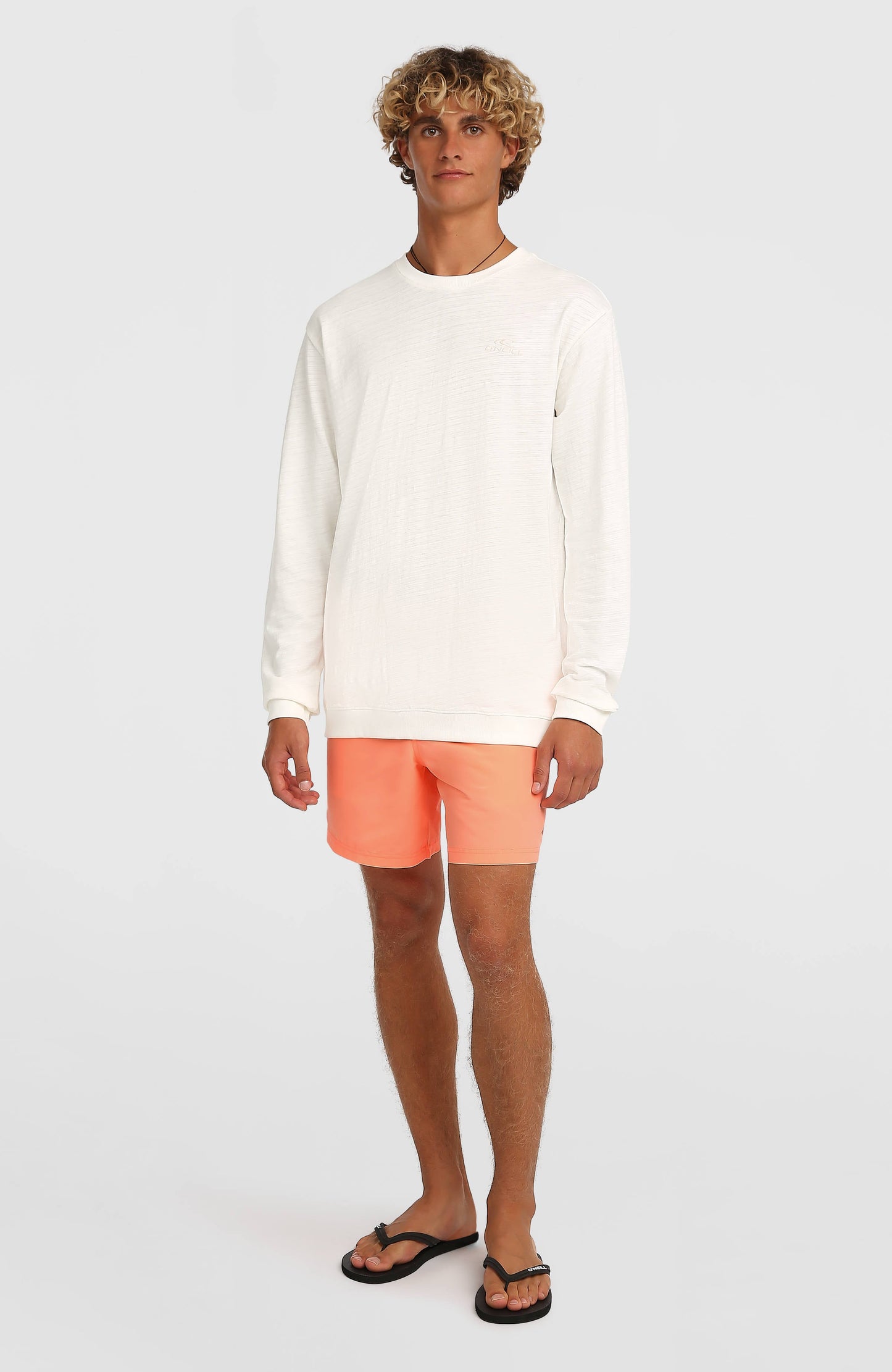 O'Neill Slub Long-Sleeve T-Shirt Men Snow White