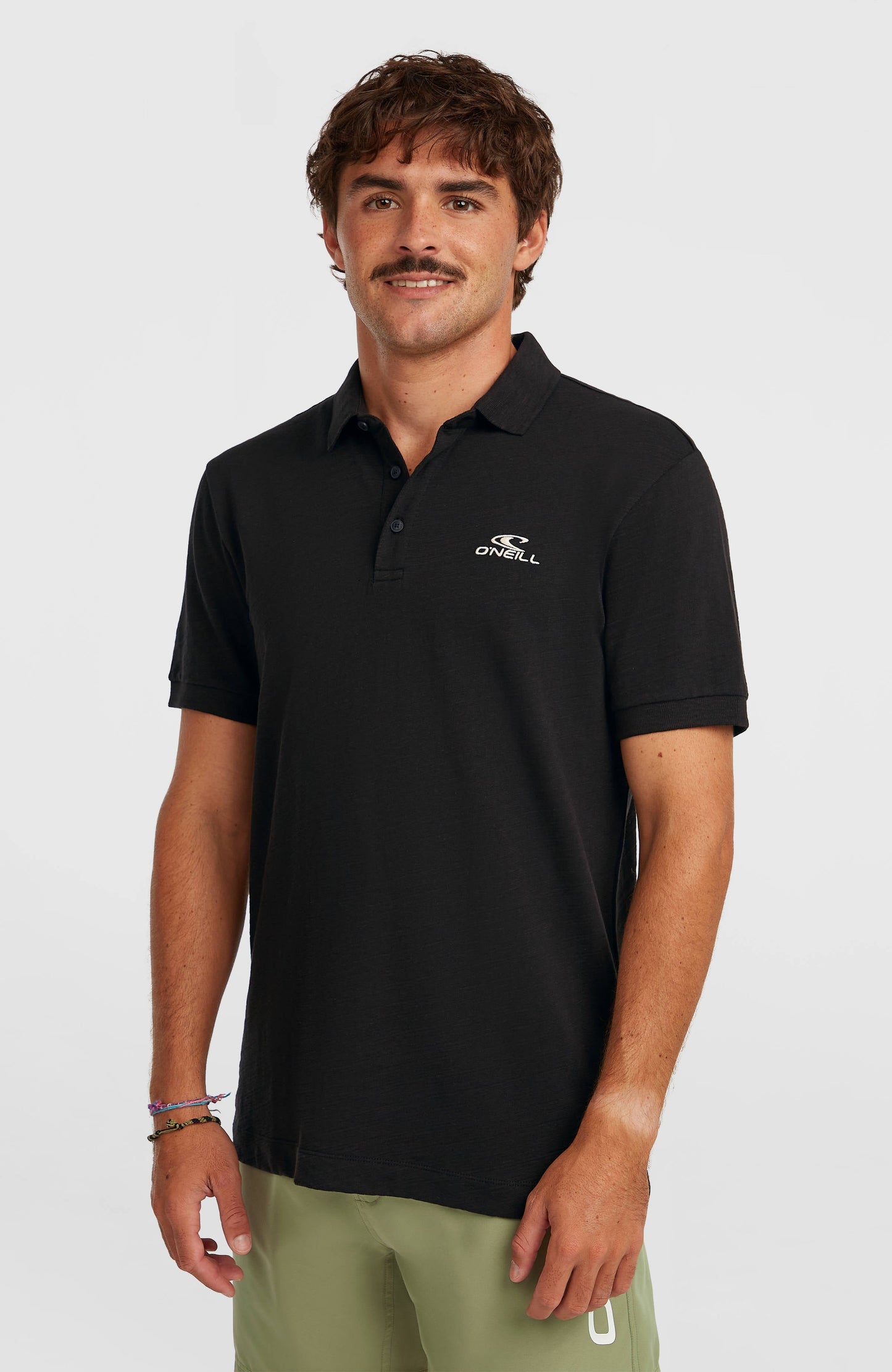 Slub Polo Men Black Out