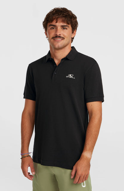 Slub Polo Men Black Out