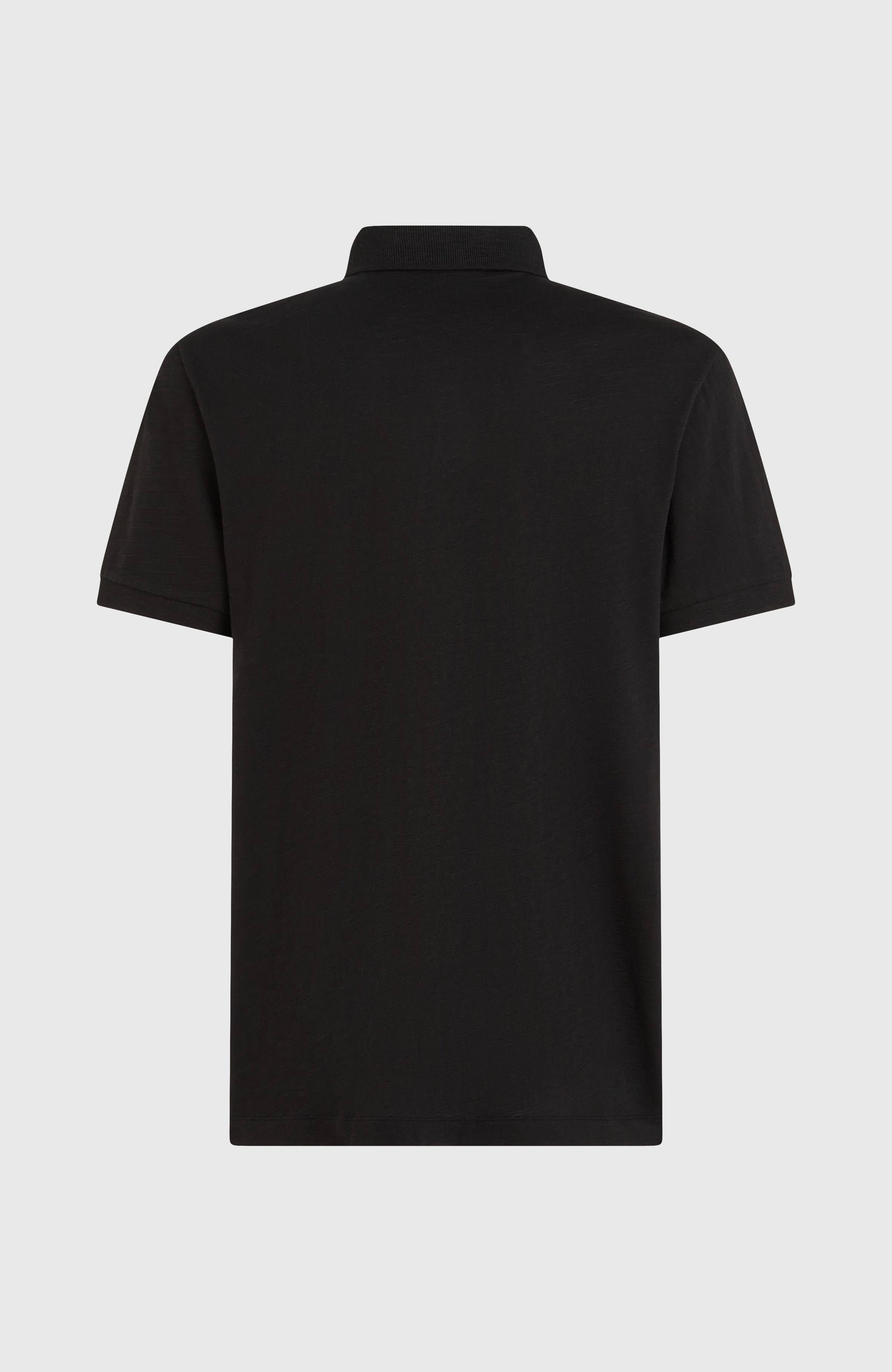 Slub Polo Men Black Out