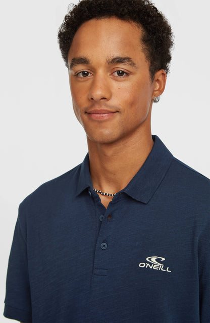 Slub Polo Men Ink Blue