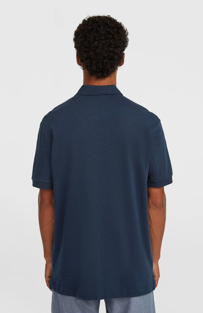 Slub Polo Men Ink Blue