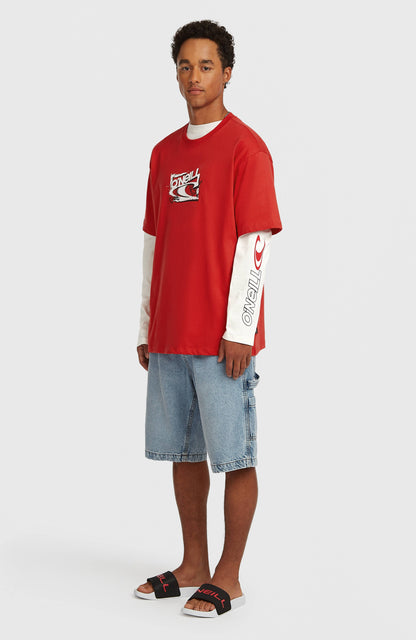 Essentials 90s Logo T-Shirt Men High Risk Red