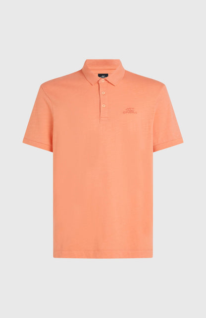 Slub Polo Men Funky Peach