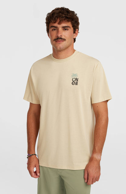 O'Neill Hybrid Polygiene Graphic T-Shirt Men Cocoa Sand
