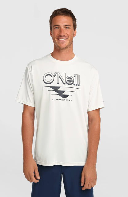 O'Neill Hybrid UPF 50+ Polygiene Graphic T-Shirt Men Snow White