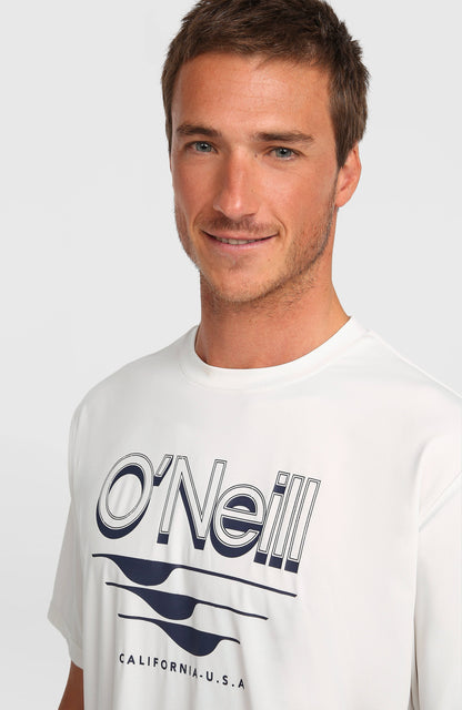 O'Neill Hybrid UPF 50+ Polygiene Graphic T-Shirt Men Snow White