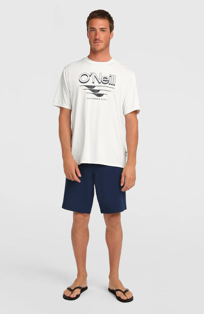 O'Neill Hybrid UPF 50+ Polygiene Graphic T-Shirt Men Snow White