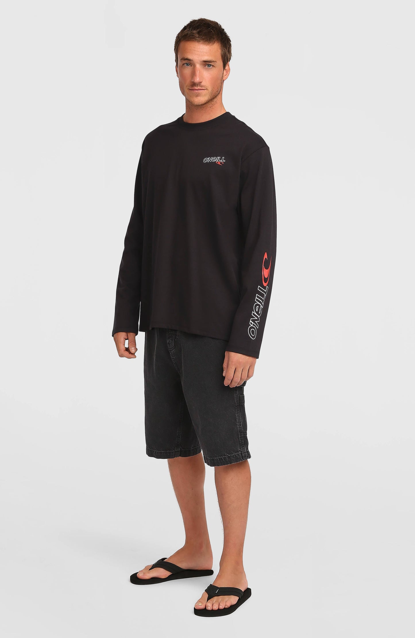 Essentials 90s Logo Long-Sleeve T-Shirt Men Black Out