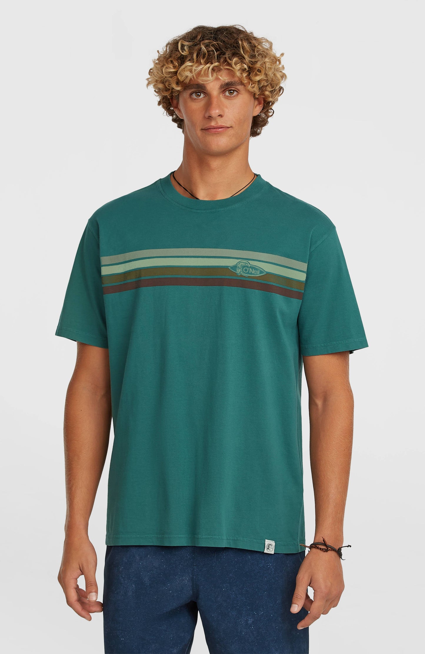 O'Riginals Front-Stripe T-Shirt Men Botanical Heat