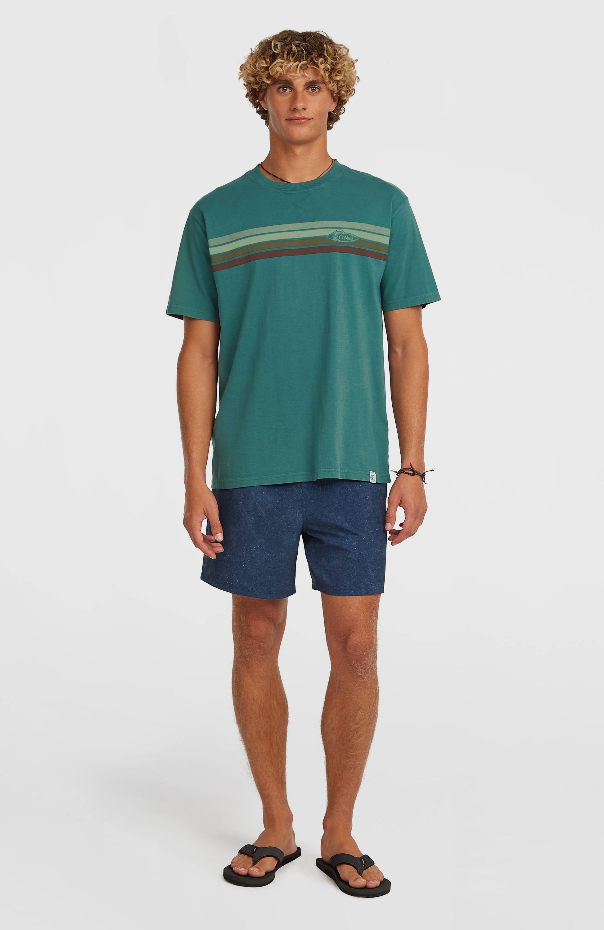 O'Riginals Front-Stripe T-Shirt Men Botanical Heat