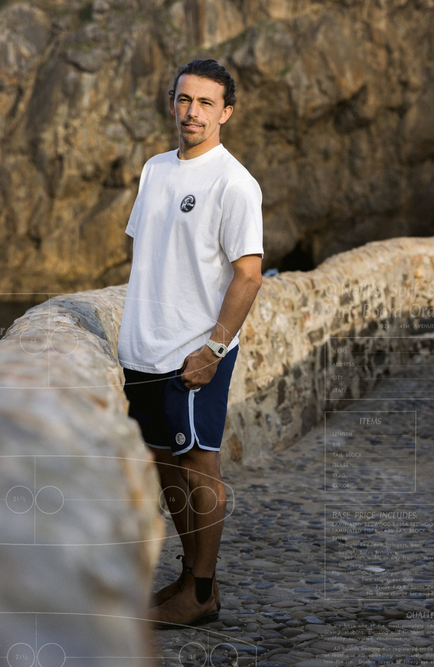 O'Riginals Surf Shop T-Shirt Men Snow White