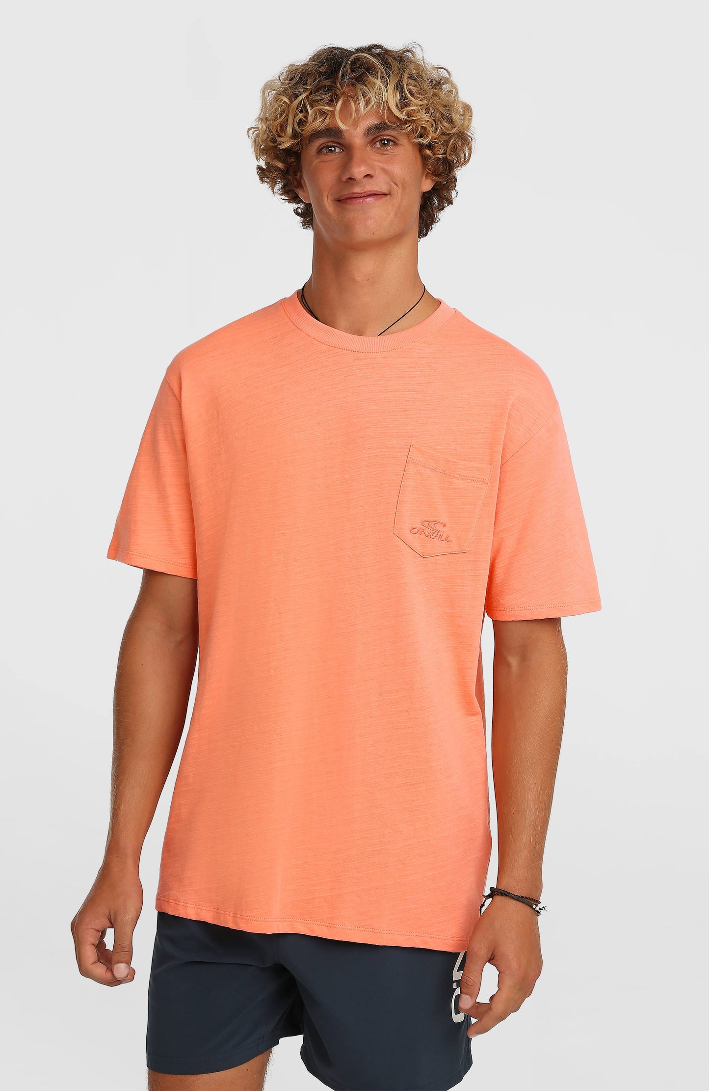 O'Neill Slub Chest Pocket T-Shirt Men Funky Peach
