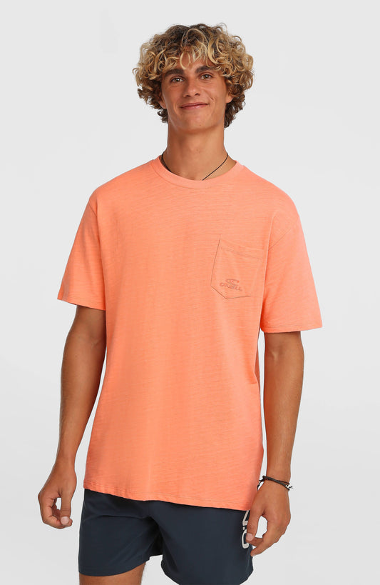 O'Neill Slub Chest Pocket T-Shirt Men Funky Peach