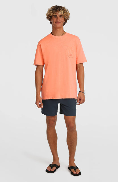 O'Neill Slub Chest Pocket T-Shirt Men Funky Peach