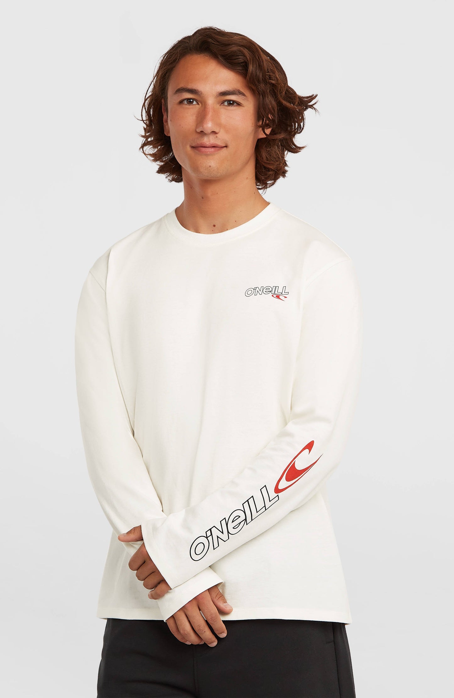 Essentials 90s Logo Long-Sleeve T-Shirt Men Snow White
