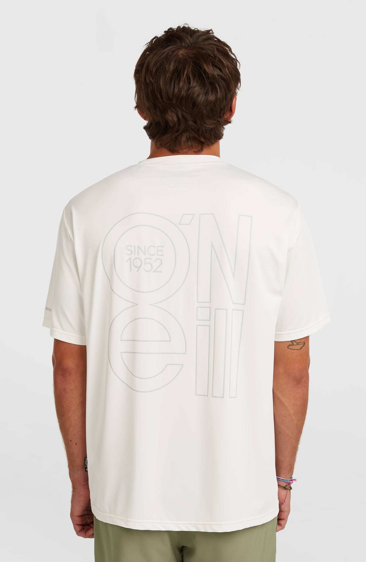 O'Neill Hybrid UPF 50+ Polygiene Back-Print T-Shirt Men Snow White