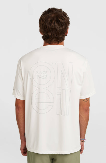 O'Neill Hybrid UPF 50+ Polygiene Back-Print T-Shirt Men Snow White