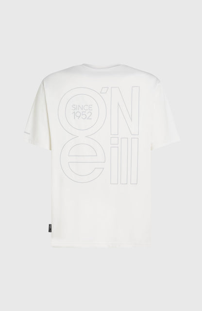 O'Neill Hybrid UPF 50+ Polygiene Back-Print T-Shirt Men Snow White