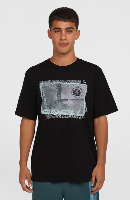 Photo Print T-Shirt Men Black Out