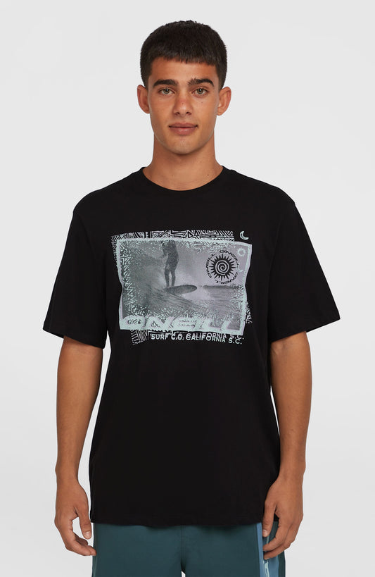 Photo Print T-Shirt Men Black Out