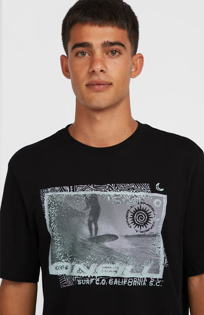 Photo Print T-Shirt Men Black Out