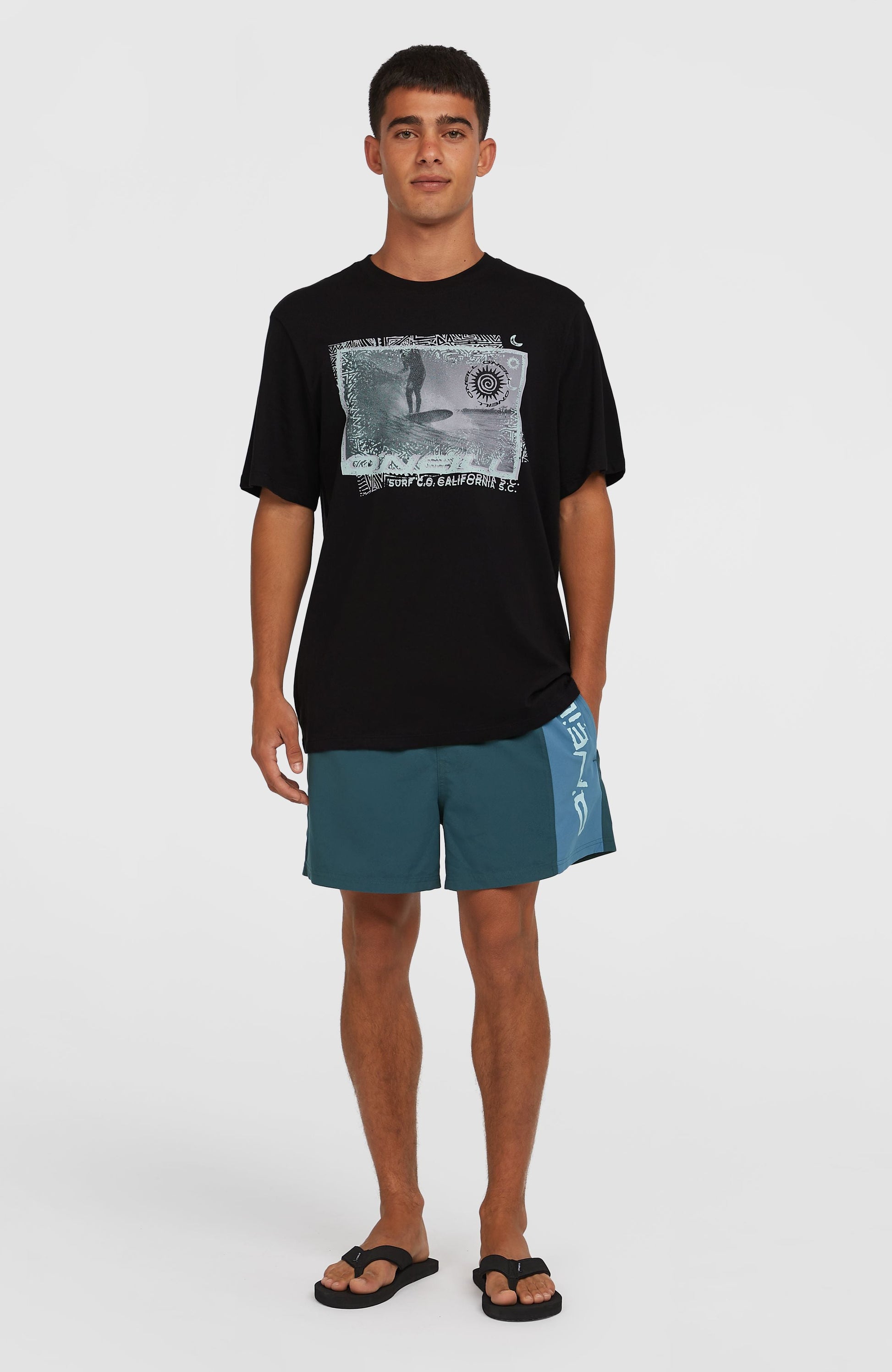Photo Print T-Shirt Men Black Out