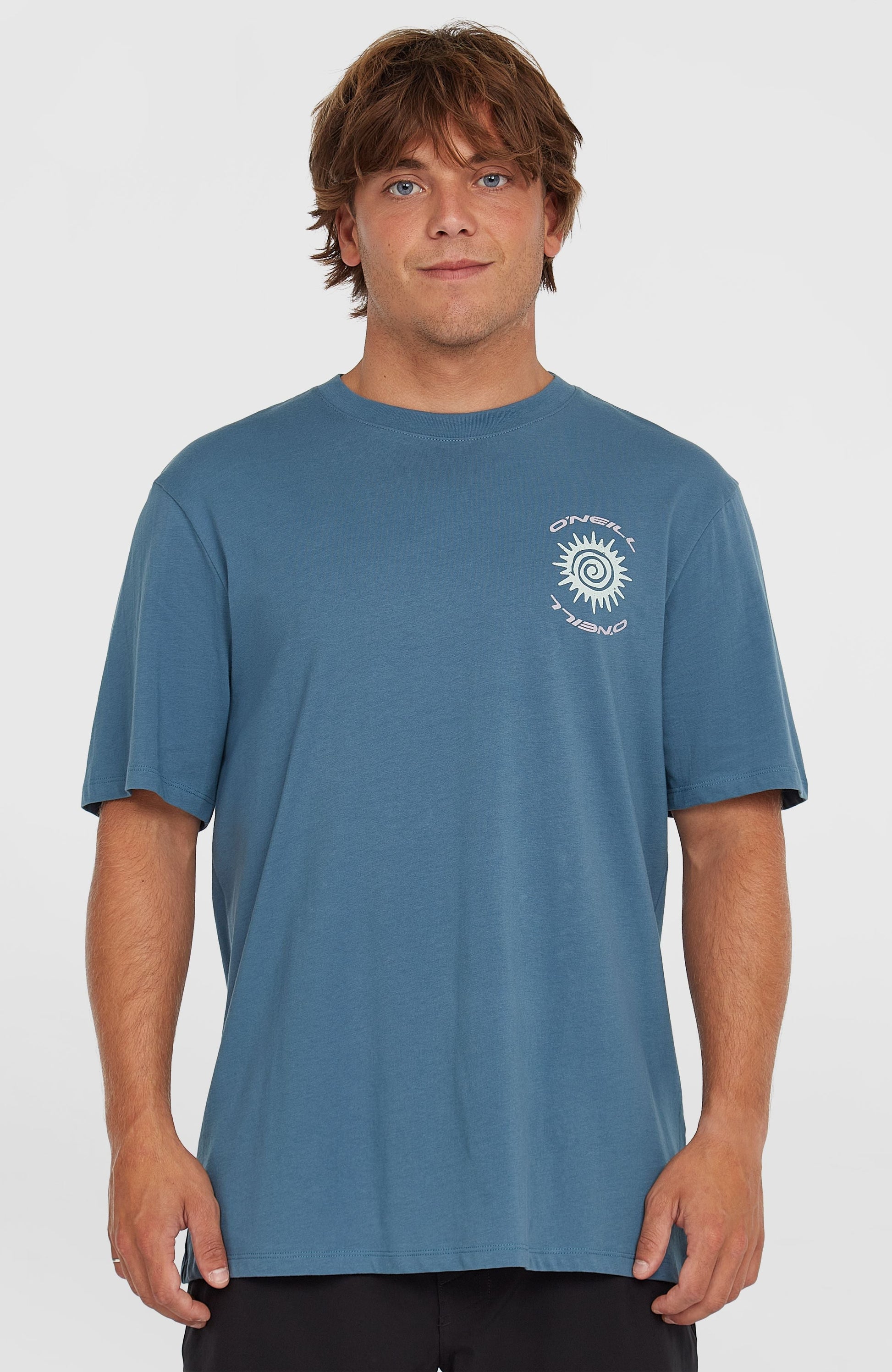 Photo Print T-Shirt Men Copen Blue