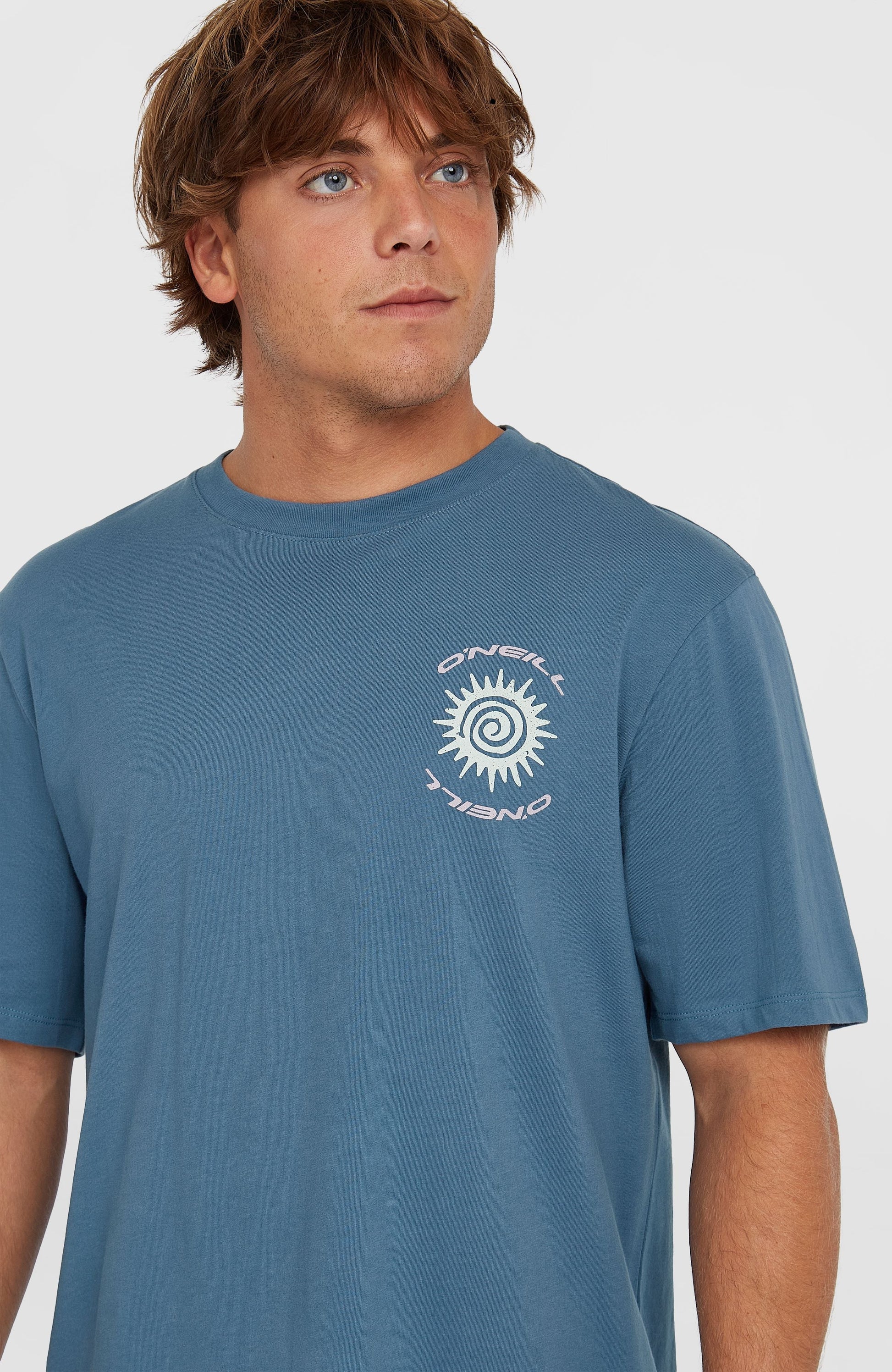 Photo Print T-Shirt Men Copen Blue