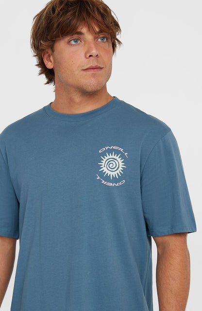 Photo Print T-Shirt Men Copen Blue