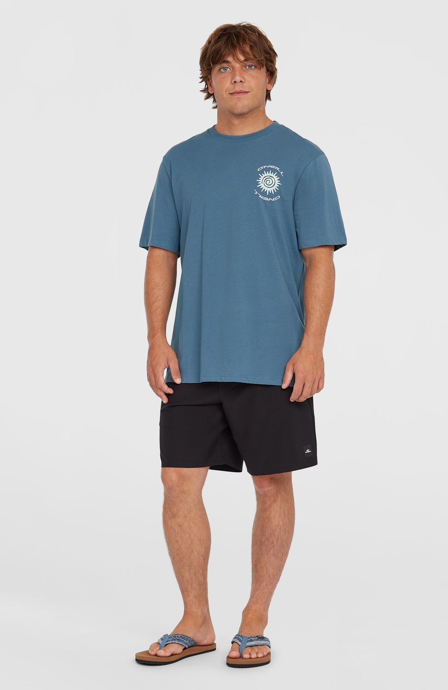 Photo Print T-Shirt Men Copen Blue