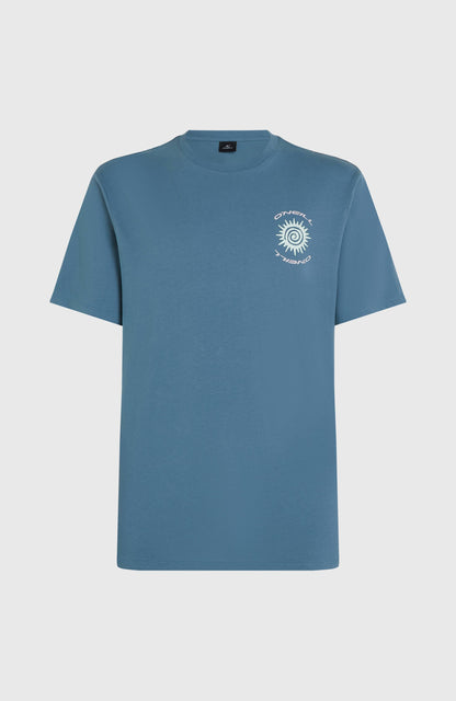 Photo Print T-Shirt Men Copen Blue