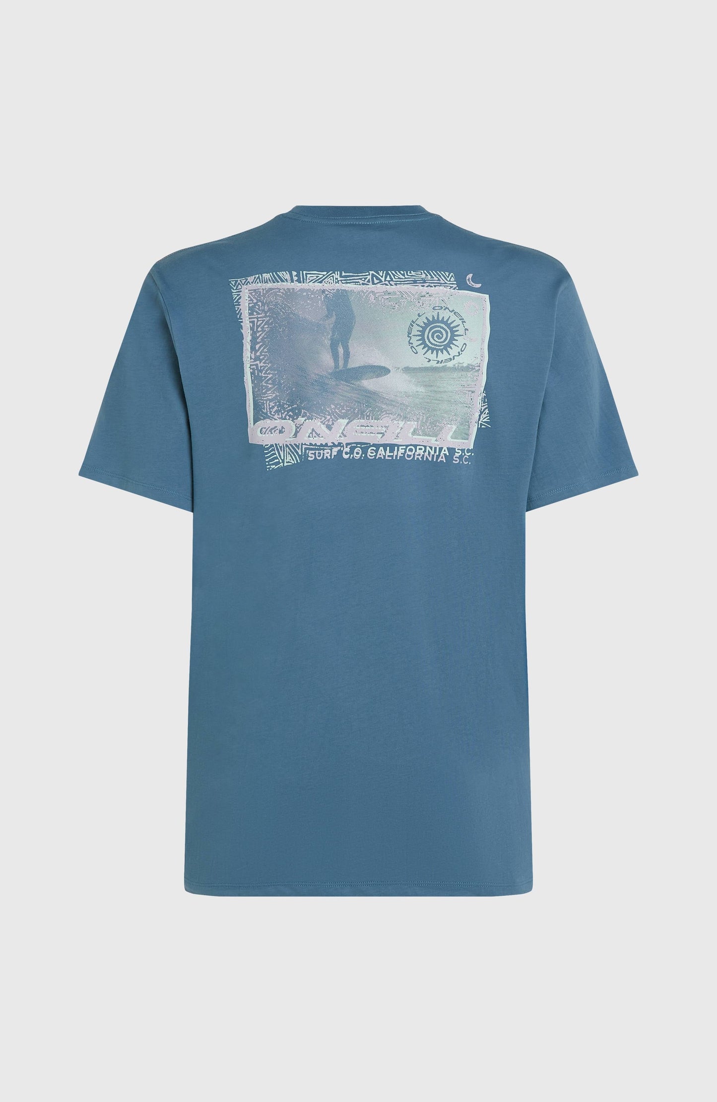 Photo Print T-Shirt Men Copen Blue