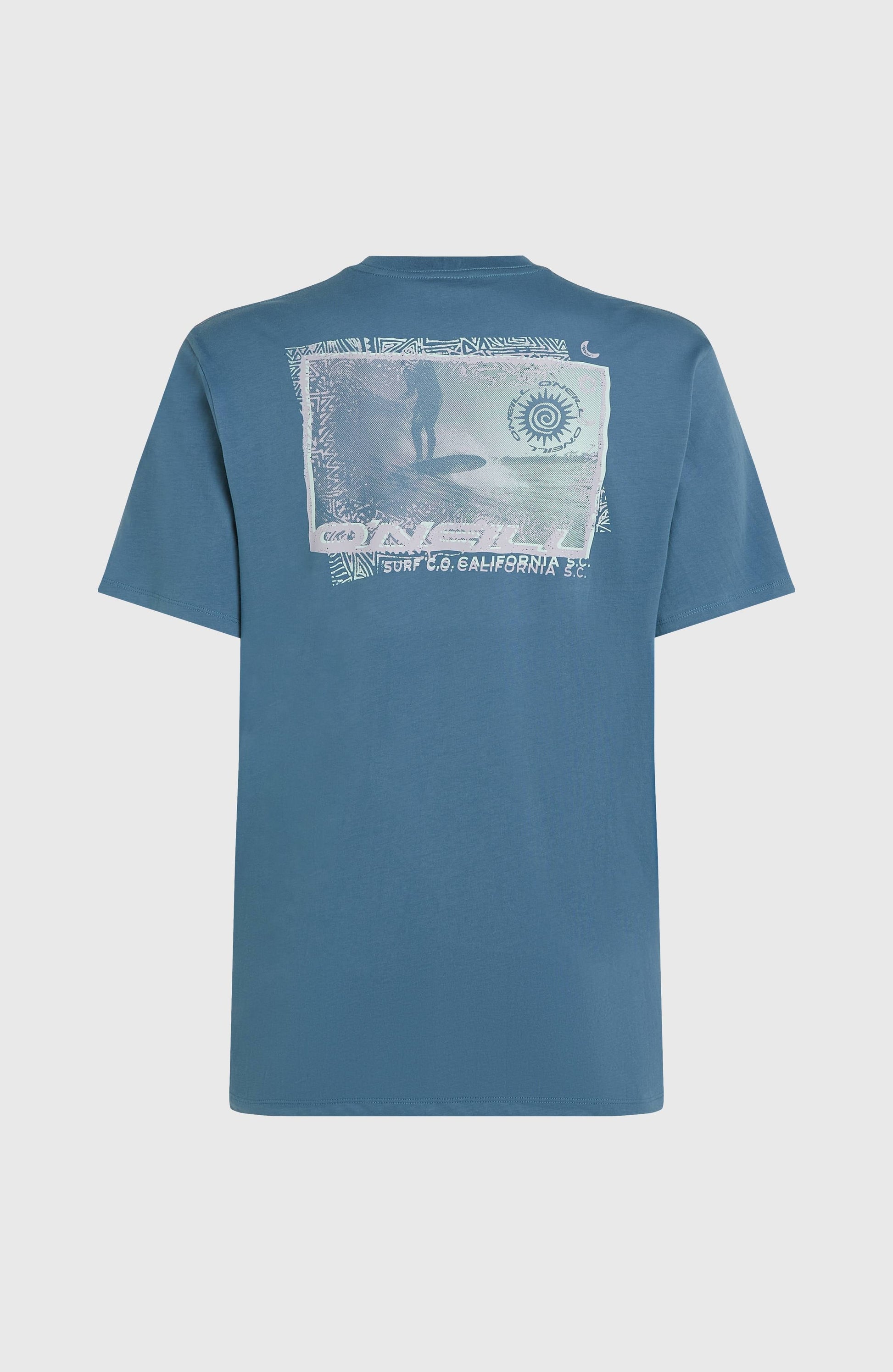 Photo Print T-Shirt Men Copen Blue