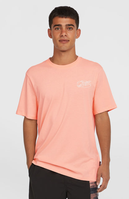 Box Logo T-Shirt Men Coral Pop