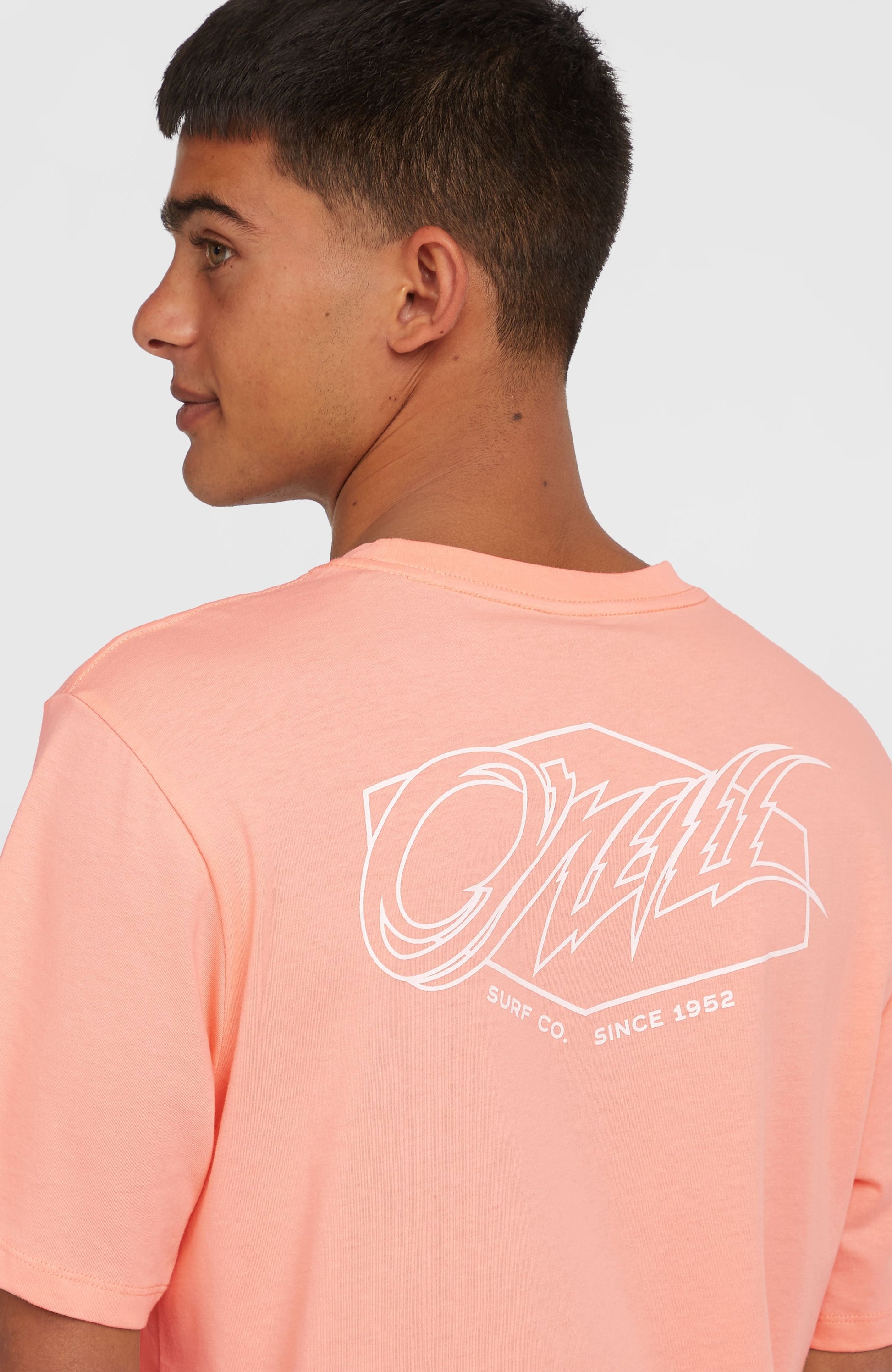 Box Logo T-Shirt Men Coral Pop