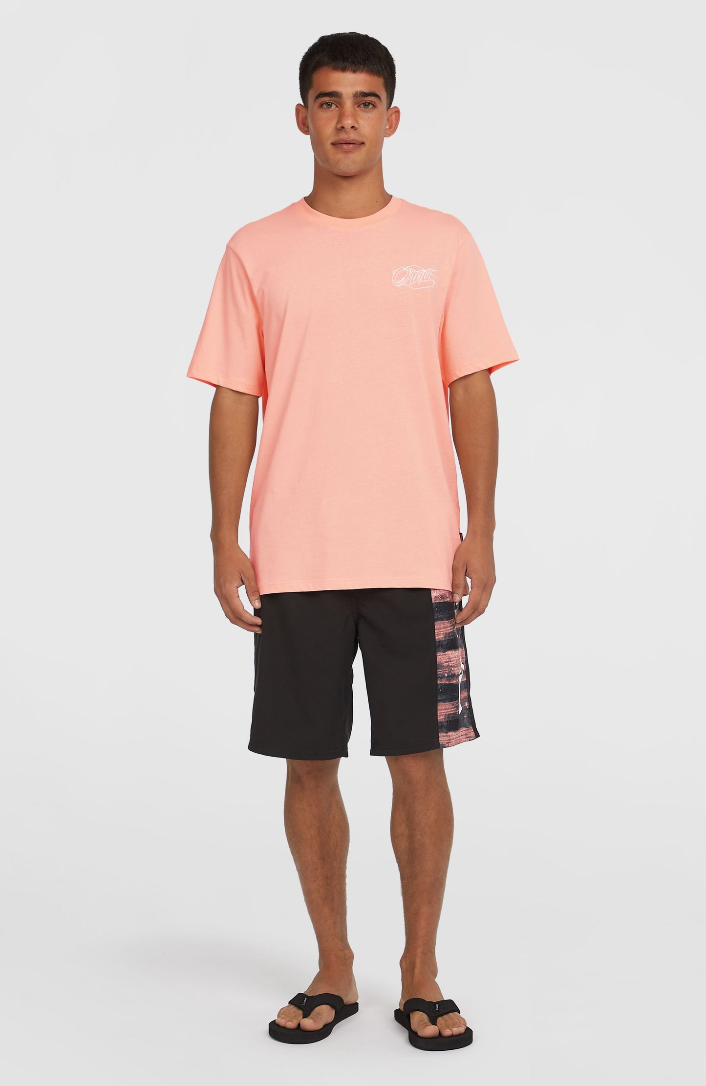 Box Logo T-Shirt Men Coral Pop
