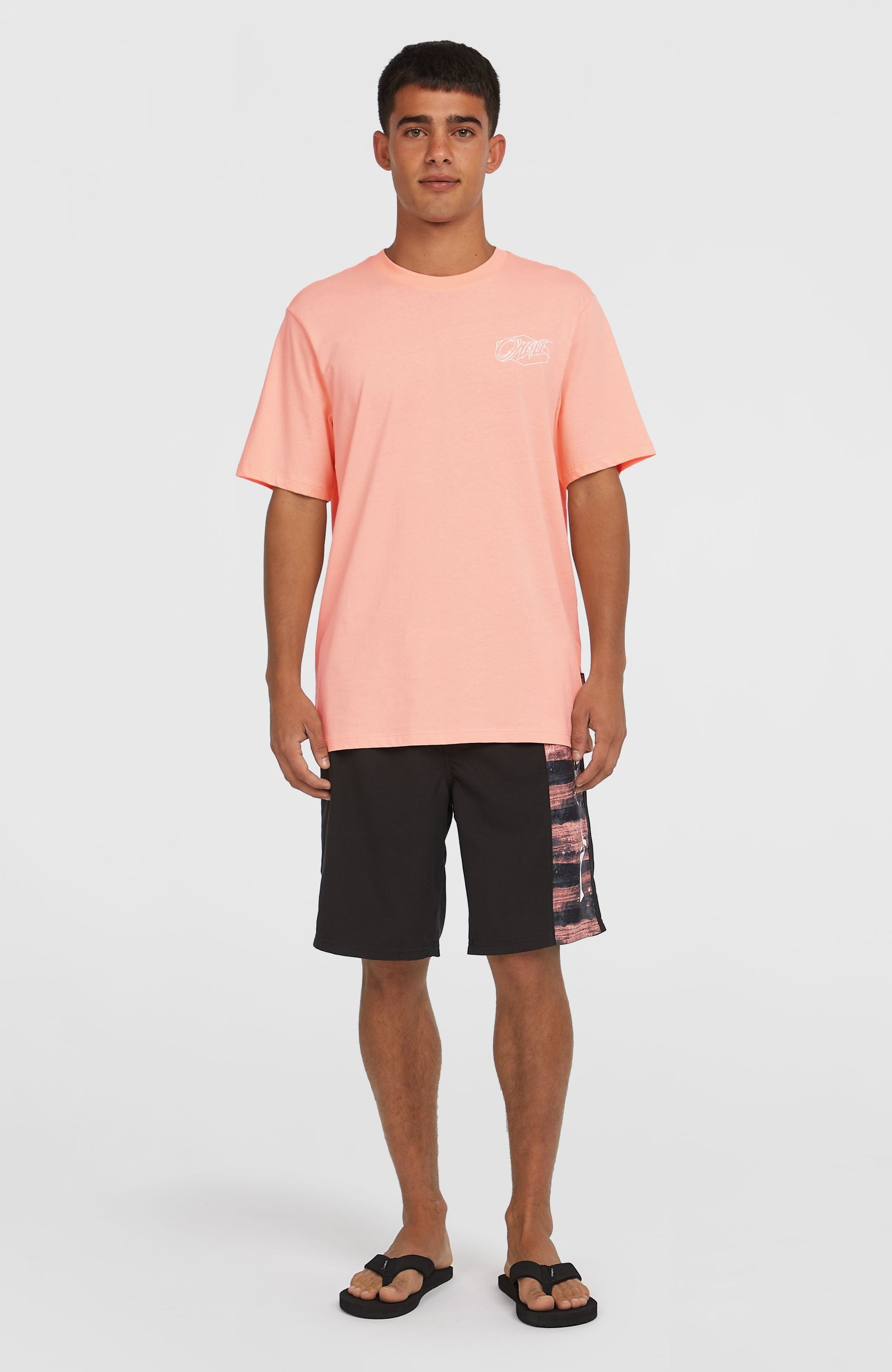 Box Logo T-Shirt Men Coral Pop