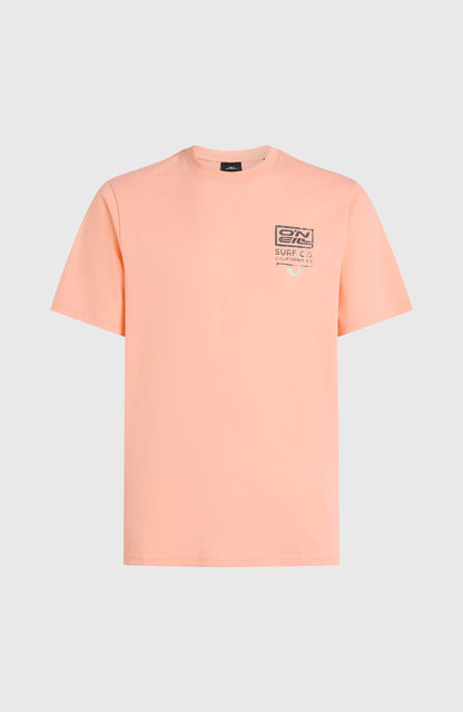 Retro Graphic T-Shirt Men Coral Pop