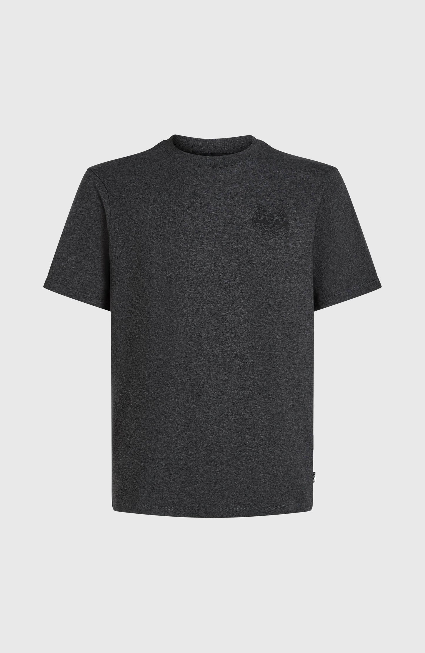 Back Print T-Shirt Men Black Out Melange